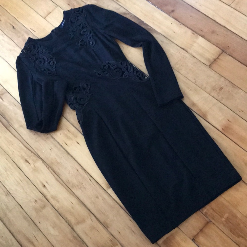 Sexy French Connection Dress with heavy lace cut outs